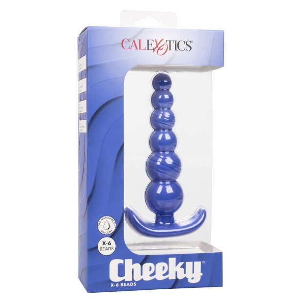 CalExotics Cheeky X-6 Beads Analplugs Lila 10,7 cm 2,5 cm