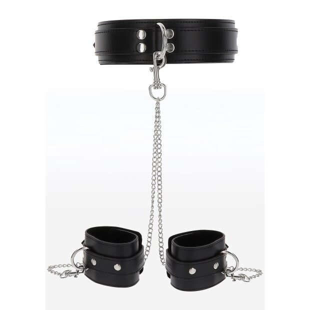 Taboom heavy collar + wrist cuffs black