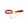 Taboom O-Ring Halsband und Kettenleine rot, gold