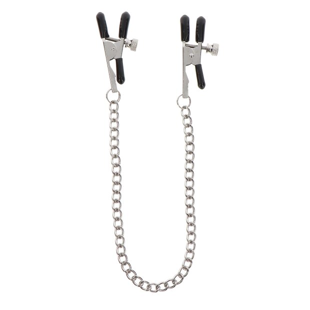 Taboom adjustable nipple clamps with chain silver