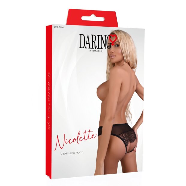 Nicolette crotchless panty Black L/XL