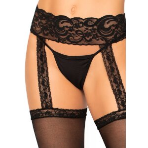 Sheer Thigh Highs Black OS