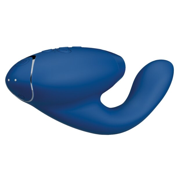 Womanizer Duo 2 pressure wave stimulator with G-spot vibrating arm blue