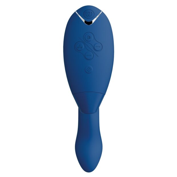 Womanizer Duo 2 pressure wave stimulator with G-spot vibrating arm blue