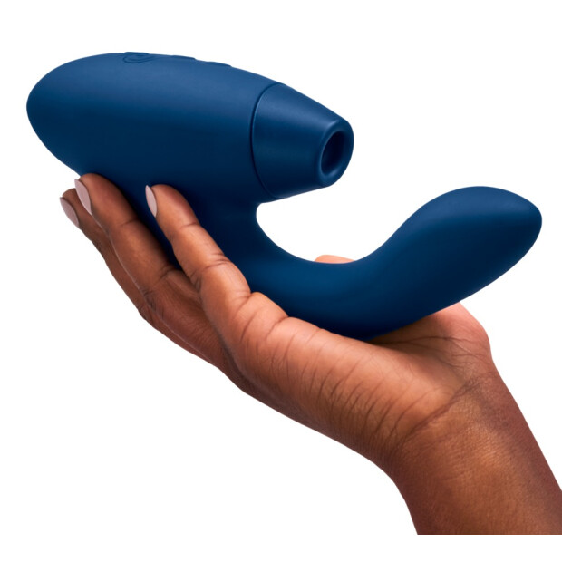 Womanizer Duo 2 pressure wave stimulator with G-spot vibrating arm blue