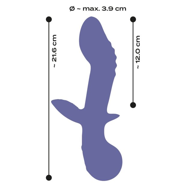 You2Toys AWAQ.U Vibrator mit Klitorisstimulation Lila 21,6 cm