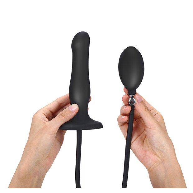 Strap-On-Me Inflatable Dildo Aufblasbar Schwarz 14 cm ø 3,5 cm