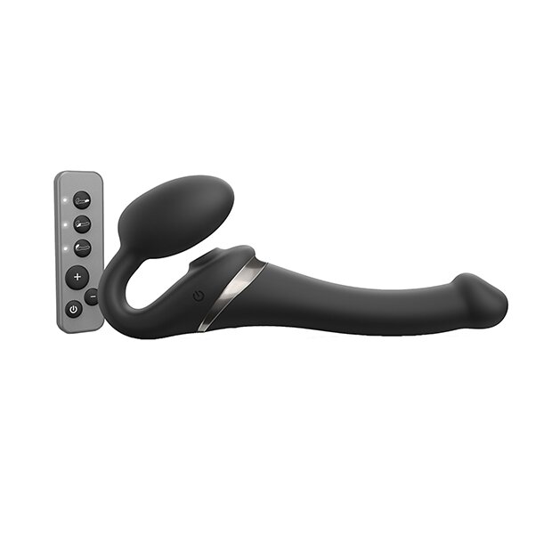 Strap-On-Me - Strap-on Multi Orgasm Remote Controlled 3 Motors Black L