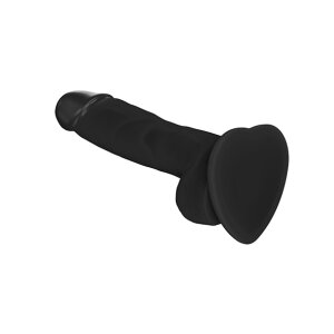 Strap-On-Me - Soft Realistic Dildo Black M - 18 cm