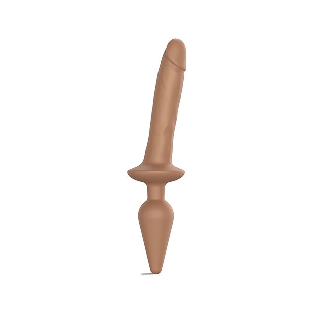 Strap-On-Me Switch Plug-in Realistic Dildo Braun 17,7 cm ⌀ 5,2 cm