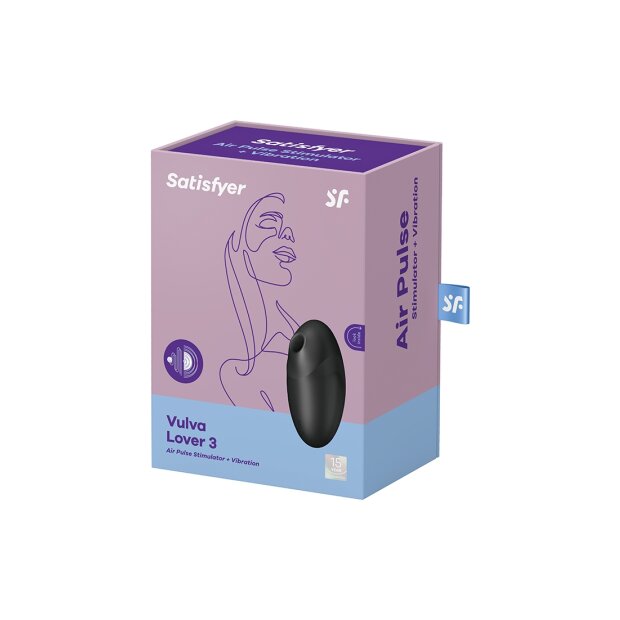Satisfyer Vulva Lover 3 Vibrator Schwarz 10,9 cm