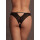 Milou Elastic Mash Brief with Open Crotch and Golden Details Black OS