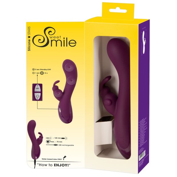 You2Toys Sweet Smile G-Spot Rabbit Vibrator Lila 21,4 cm ⌀ 4 cm