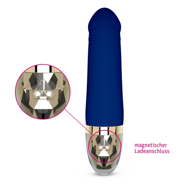 Mystim Real Deal Neal Vibrator Blau 16,5 cm