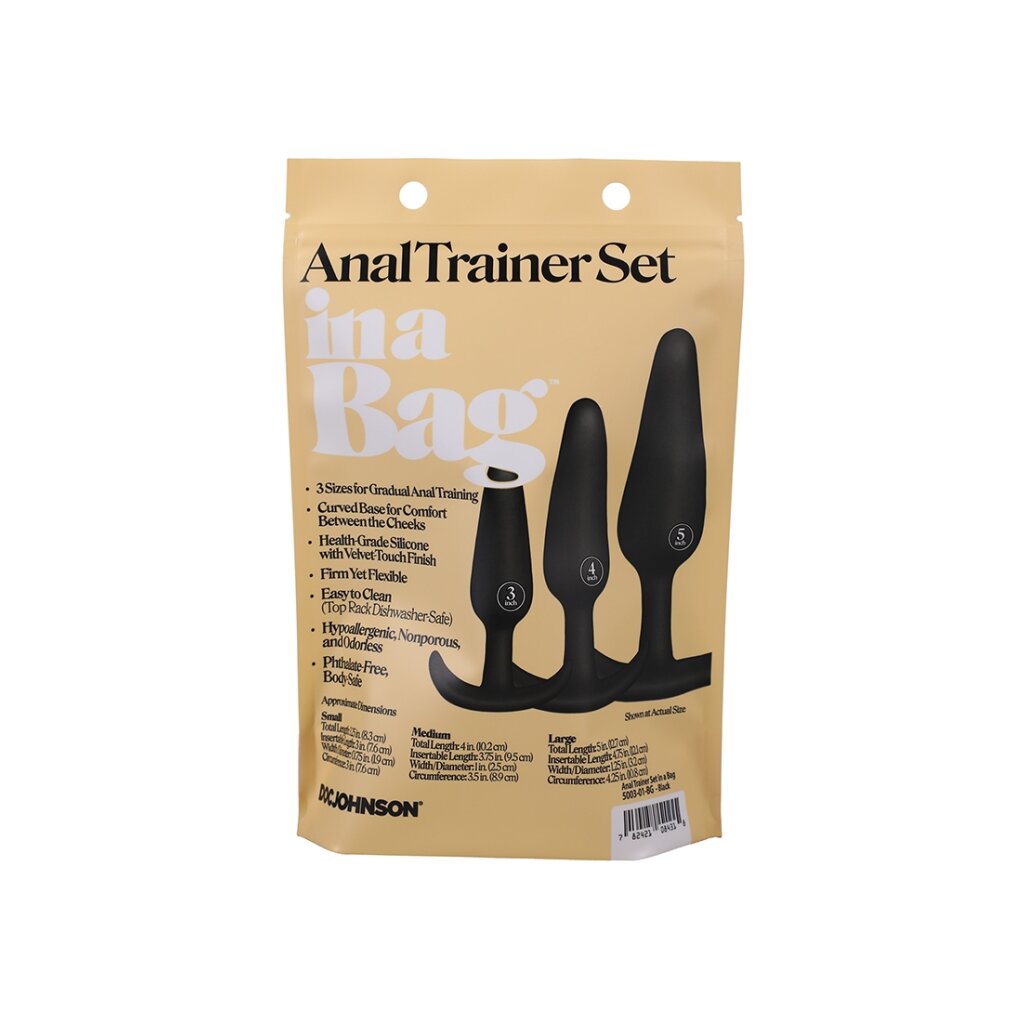 Doc Johnson Anal Plug Training Set klein mittel gro Anal Schwarz 3 T,  21,95