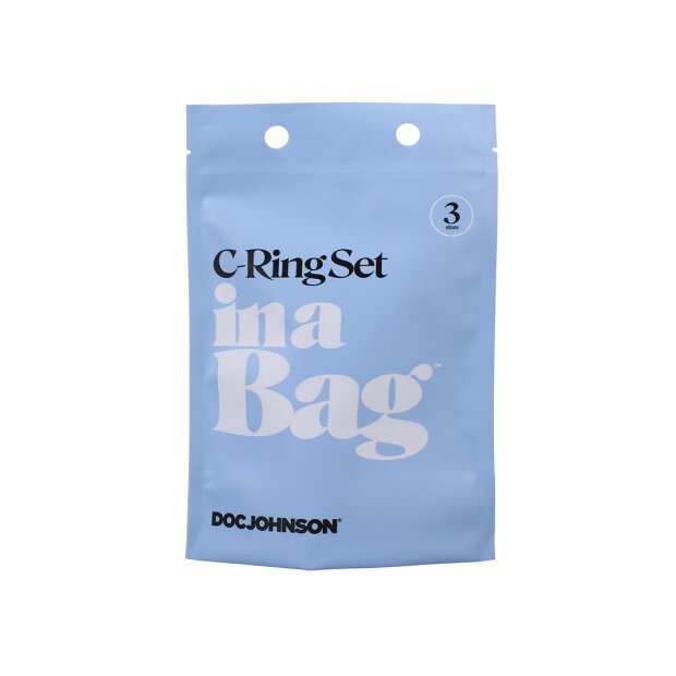 Doc Johnson Penis C-Ring Set Sextoy Schwarz 3 Teilig