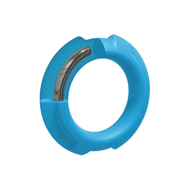 Doc Johnson Flexisteel Penis-Ring mit Metallkern Blau ⌀ 4,3 cm