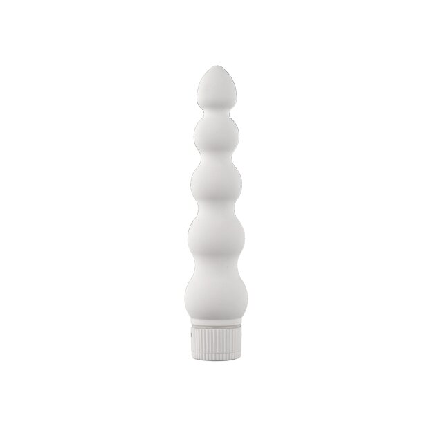 Doc Johnson White Nights Ribbed Vibe Vibrator Weiß 18 cm