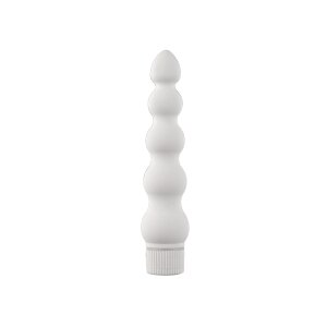 Doc Johnson Ribbed Vibe - 7 white 18 cm