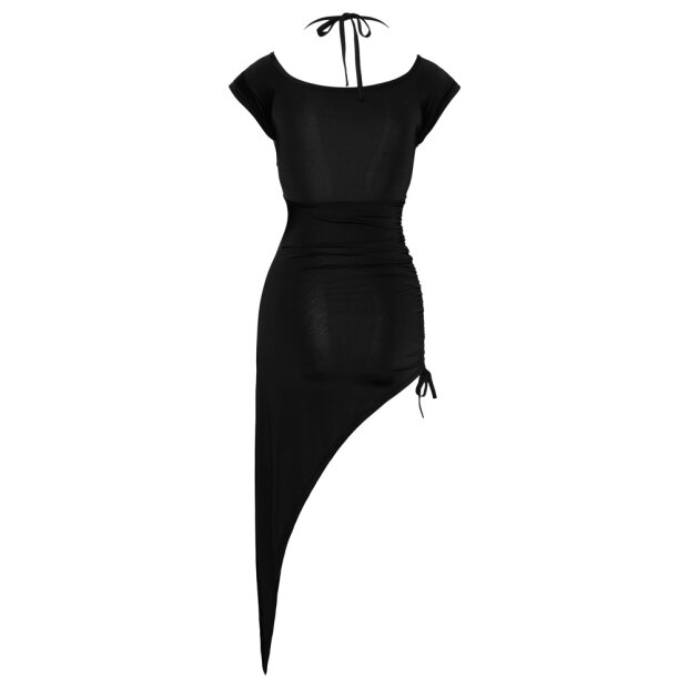 Neckholder Kleid mit asymmetrischem Rock S - XL