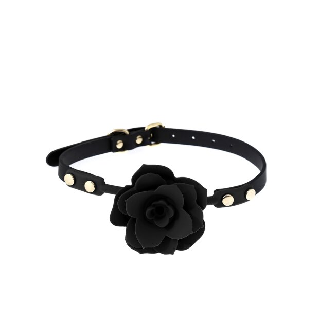 Silicone Black Rose Gag