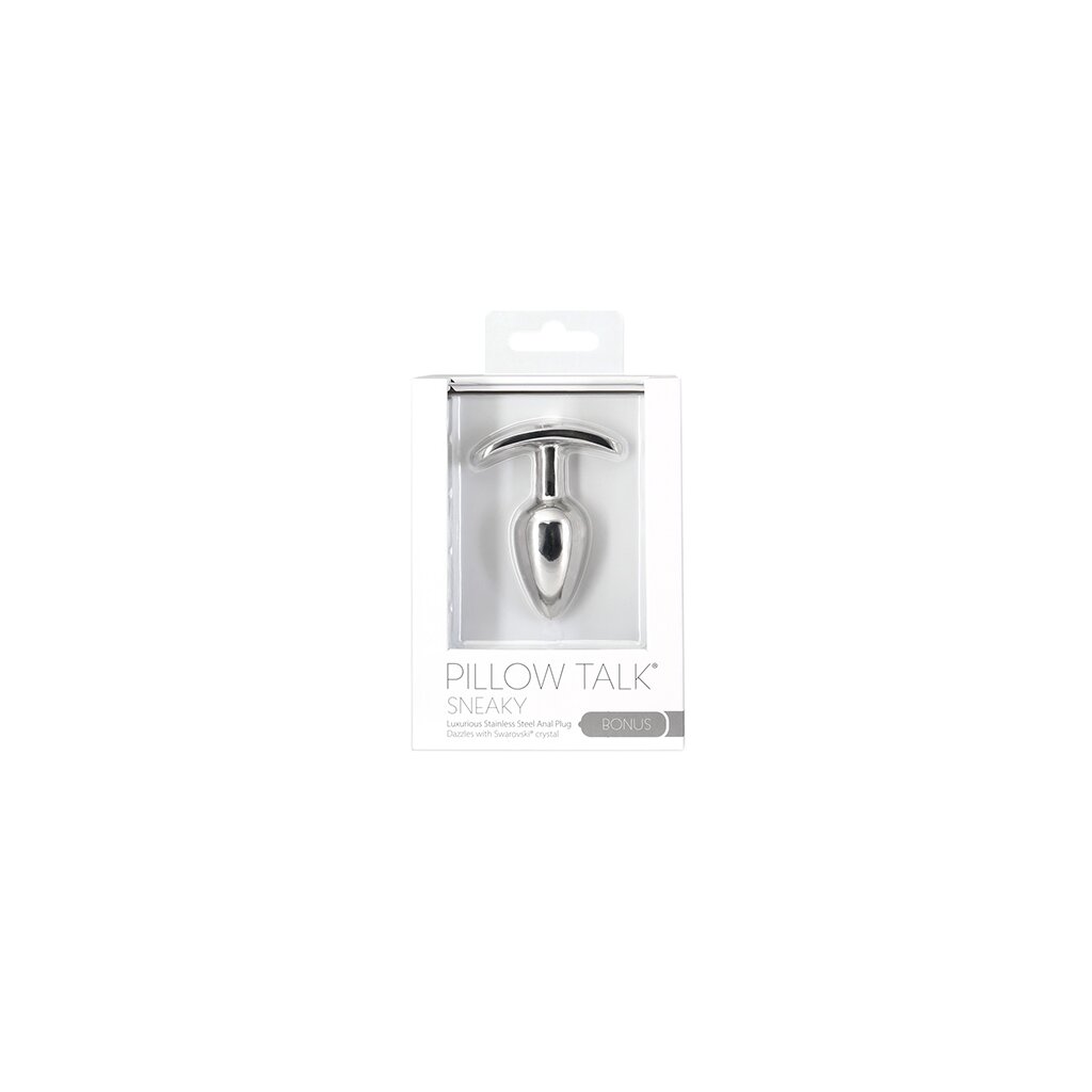 Pillow Talk - Sneaky Stainless Steel Butt Plug with Swarovski Crystal,  30,95