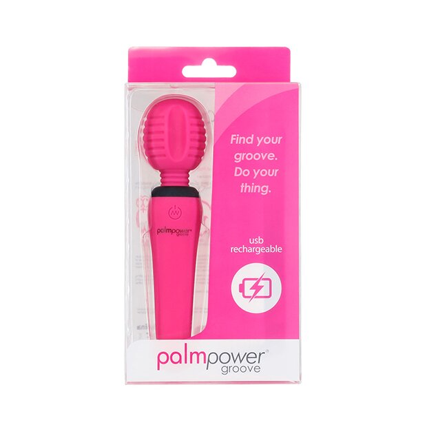 PalmPower Groove Mini Wand Vibrator Pink 15,25 cm