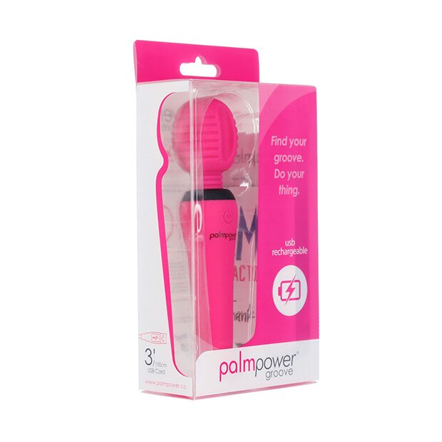 PalmPower Groove Mini Wand Vibrator Pink 15,25 cm