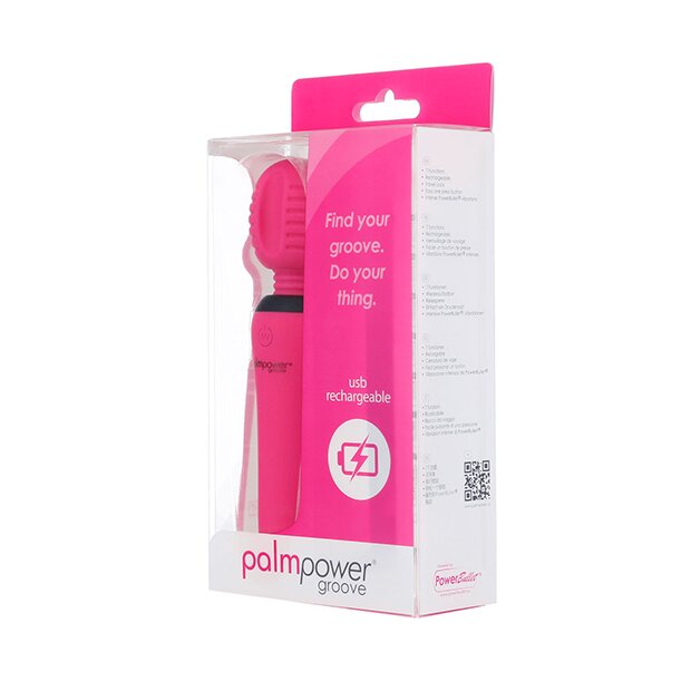 PalmPower Groove Mini Wand Vibrator Pink 15,25 cm