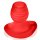 Oxballs - Glowhole-1 Hollow Buttplug with Led Insert Red Morph Small