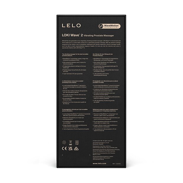 Lelo Loki Wave 2 Vibrating Prostate Massager Black