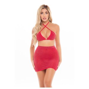 Black Cherry Skirt Set Red Onesize - Queensize