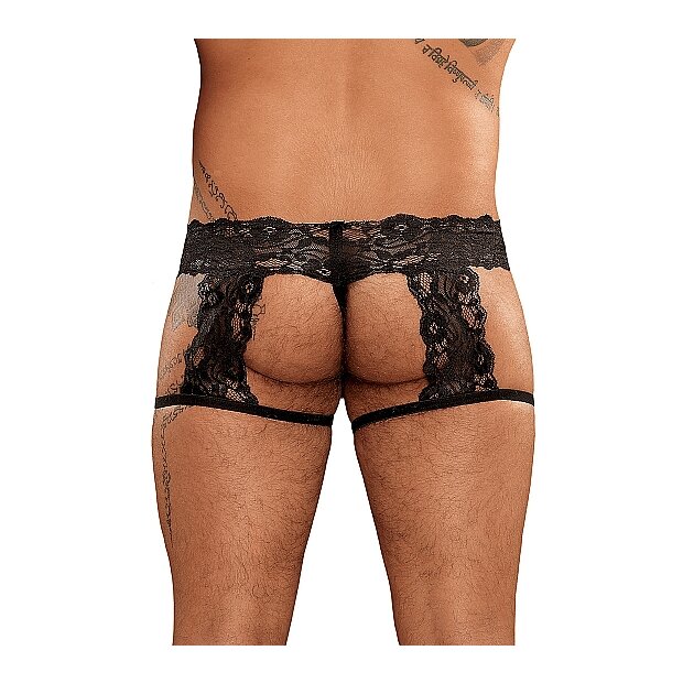 G-String Garter Shorts Black S - XL