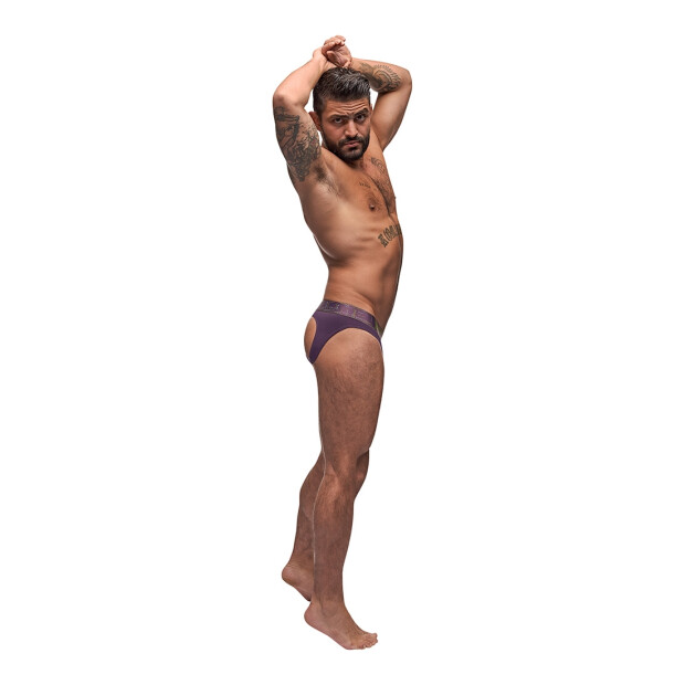 Thightening Cut Out Slip Purple S - XL