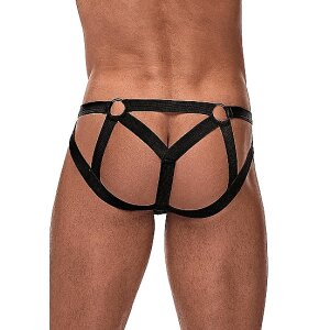 Strappy Ring Jock - Black - S/M