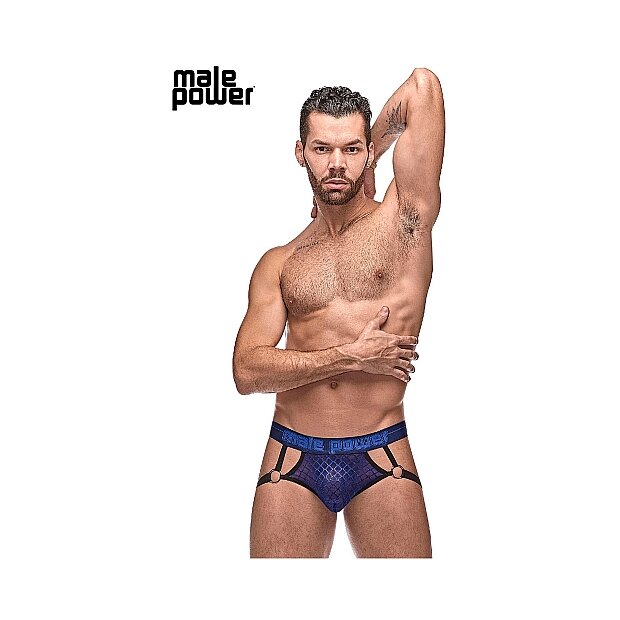 Diamond Mesh - Jock Ring - S/M - Navy