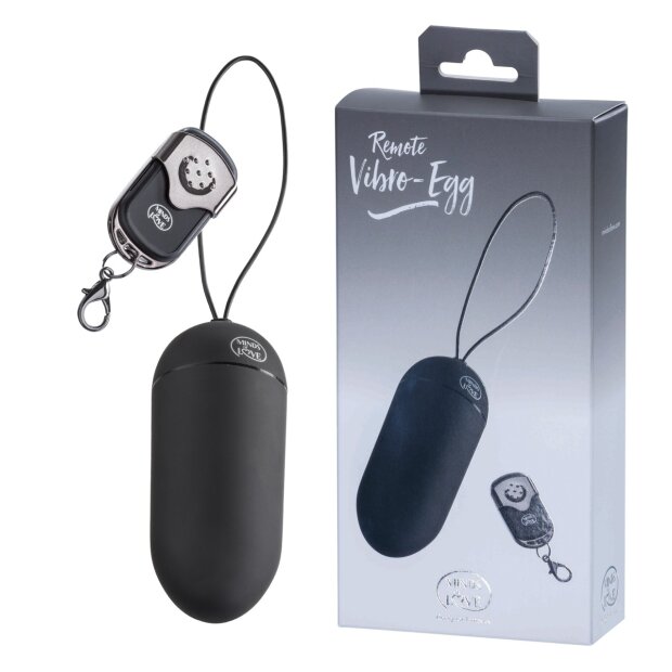 MINDS of LOVE Remote Vibro-Egg Vibro-Ei Schwarz 8 cm ⌀ 3,4 cm