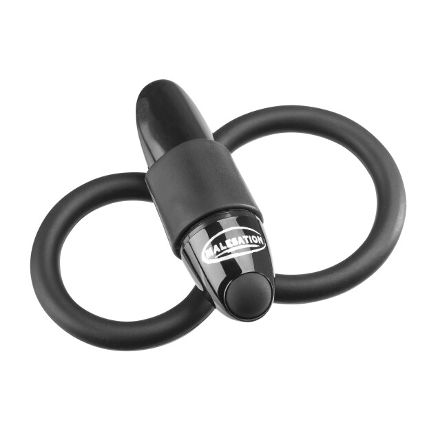 Malesation Squeeze Cock Ball Ring Vibration Schwarz ⌀ 4,15 cm
