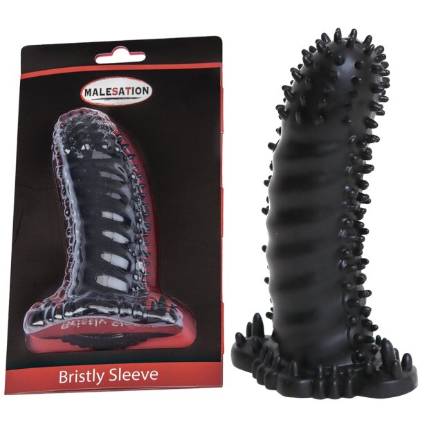 Malesation Bristly Sleeve Penishülle Schwarz 14 cm ⌀ 3 cm