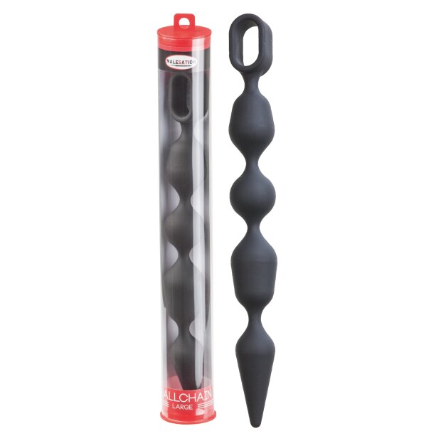 Malesation Ballchain Large Analkette Schwarz 29 cm ⌀ 3,3 cm