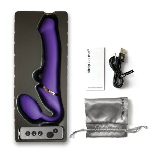 Strap-On-Me Vibrating Bendable Strap-On XL Lila 15,8 cm ⌀...