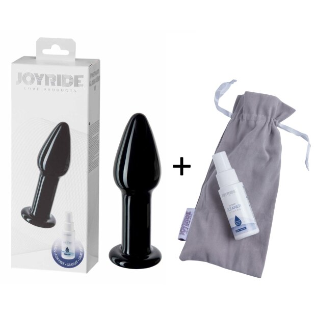 JOYRIDE Premium GlassiX Set Glasdildo Schwarz 12,8 cm