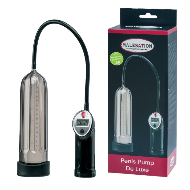 Malesation Penis Pump de Luxe Penis Pumpe Transparent Schwarz 24,5 cm ⌀ 7,7 cm
