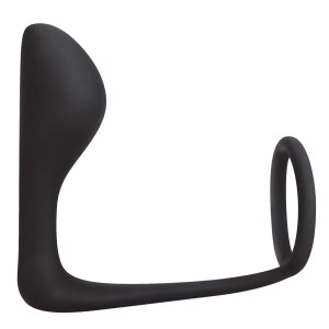 BLUE LINE C&B GEAR Cock Ring with P-Spot Plug