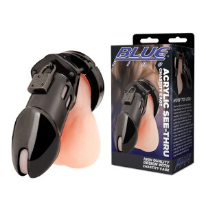 BLUE LINE C&B GEAR Acrylic See-thru Chastity Cage -...