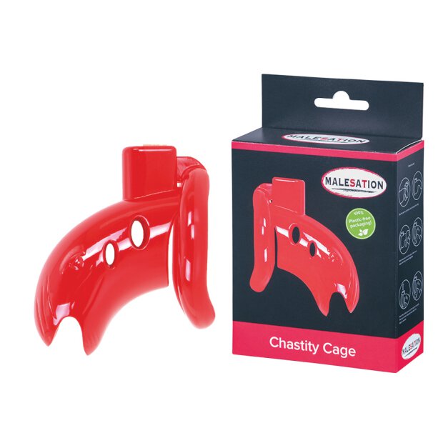 MALESATION Chastity Cage Red