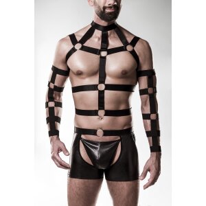 GREY VELVET MEN 4-pc harness set L/XL