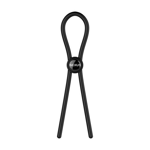 Nexus Forge Single Adjustable Lasso Silicone Cock Ring Penisschlaufe Schwarz