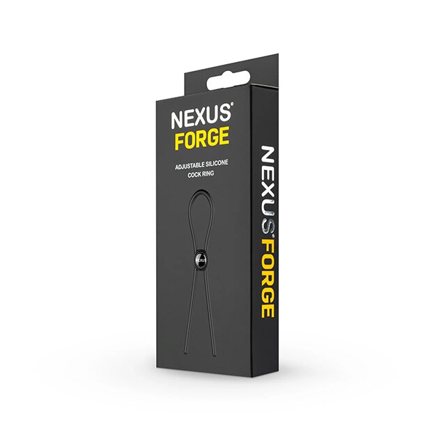 Nexus Forge Single Adjustable Lasso Silicone Cock Ring Penisschlaufe Schwarz