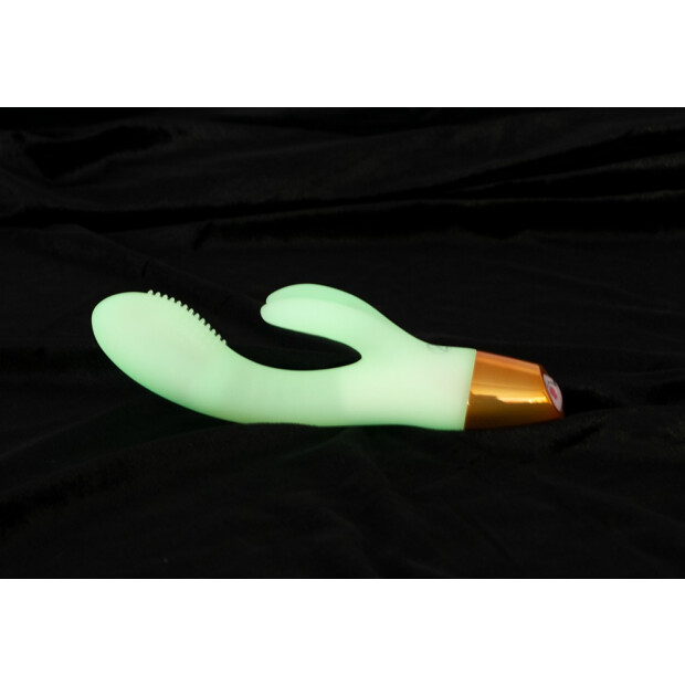 You2Toys GITD Rabbit Vibrator Beige 19,5 cm